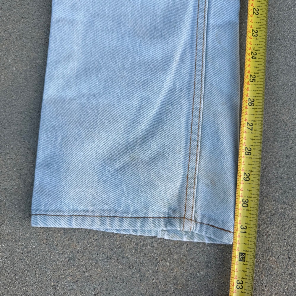 Vintage Levi's 501 Light Wash Button Fly Straight Leg Jeans Made in USA 34x32 - Picture 8 of 14